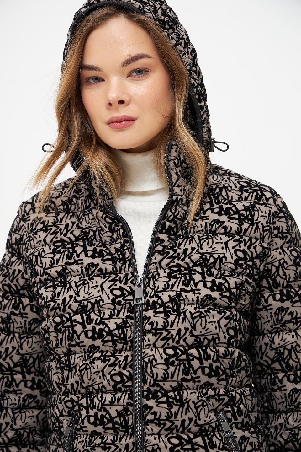 Куртка Lebek степлёная принт чёрный