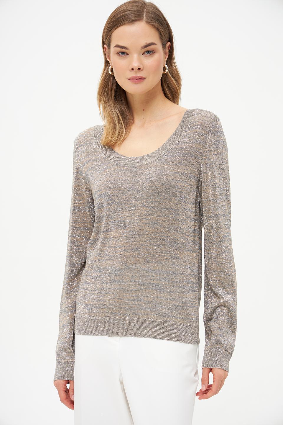 Пуловер Margittes с блеском бежевый