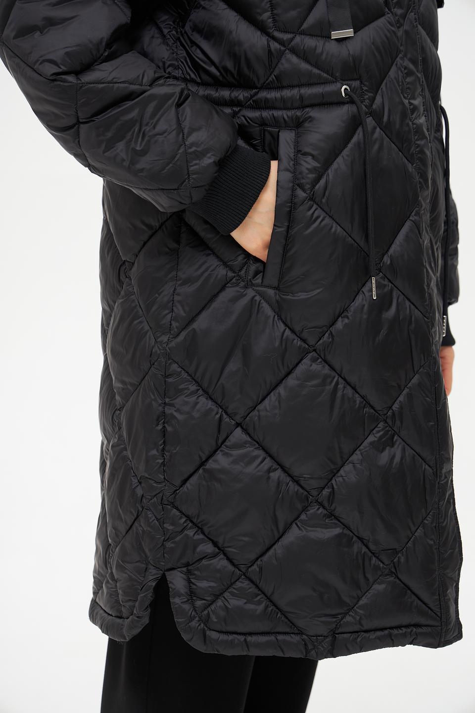 Пальто Marc Aurel стеганое чёрное