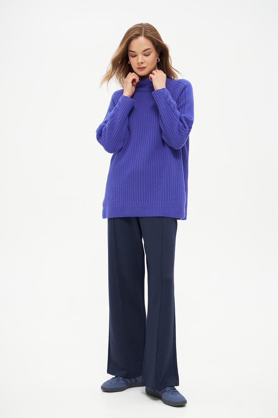 Пуловер Maerz с косами фиолетовый