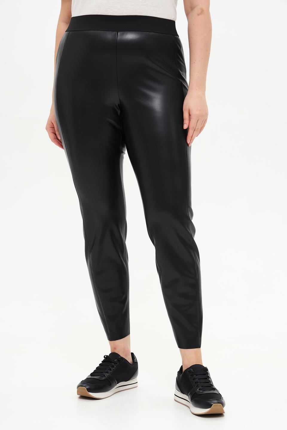 Брюки Samoon экокожа чёрные