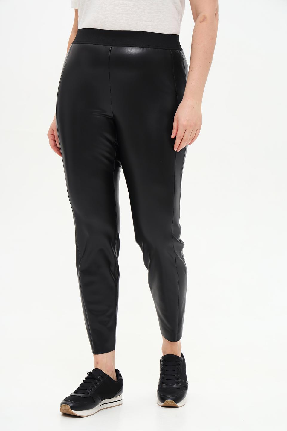 Брюки Samoon экокожа чёрные