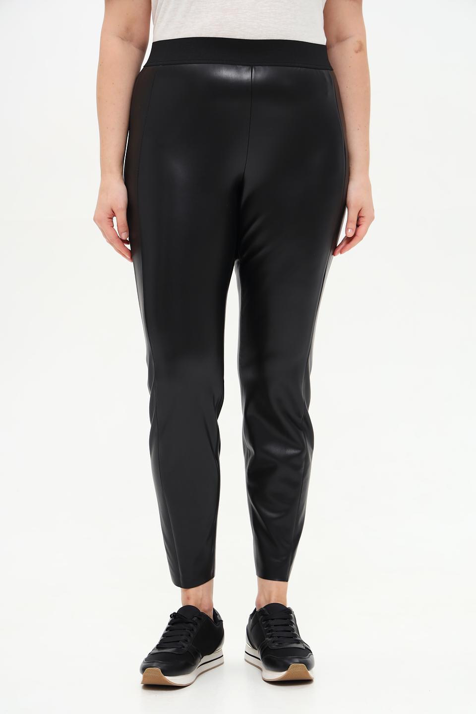 Брюки Samoon экокожа чёрные