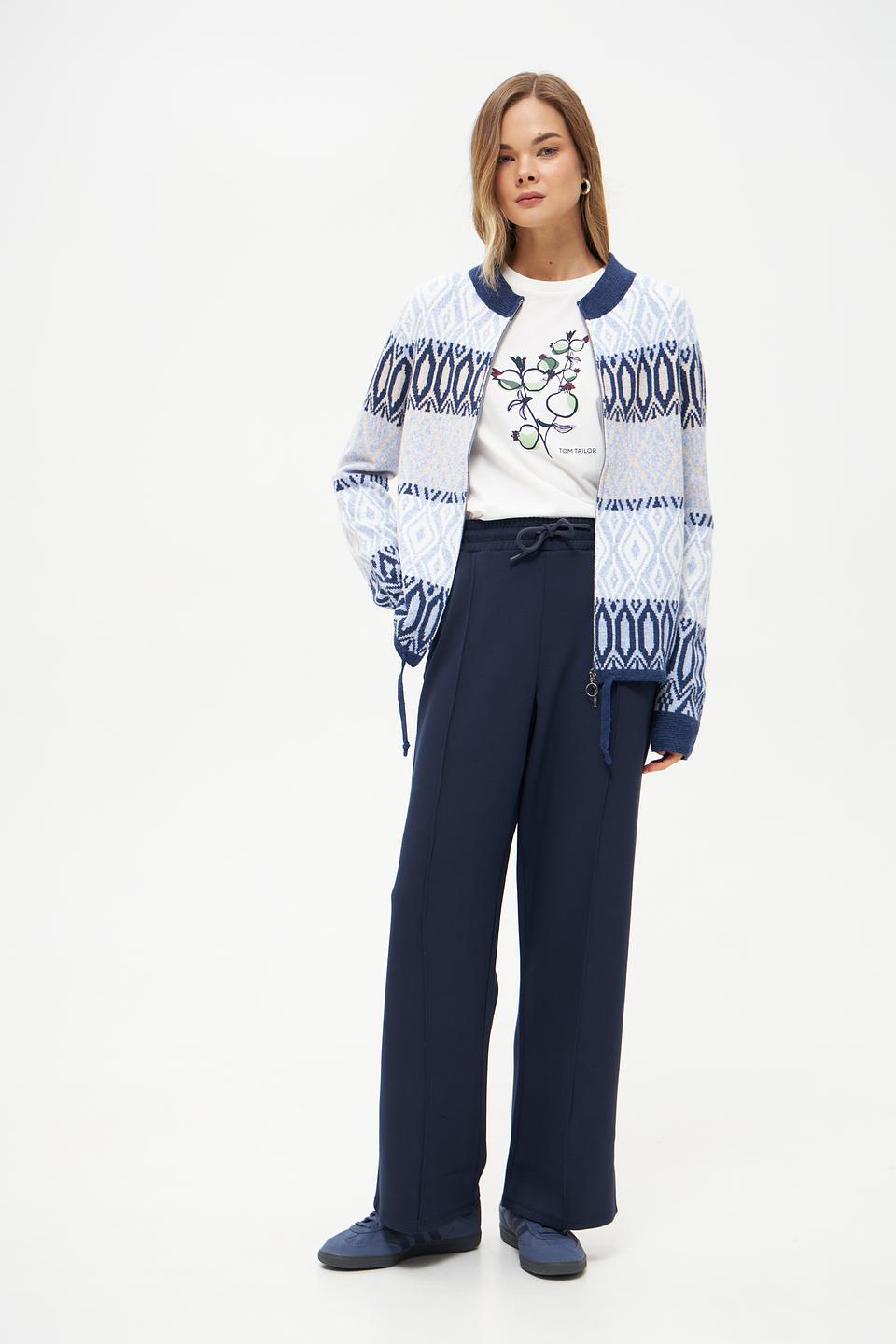 Жакет Olsen с узором голубой