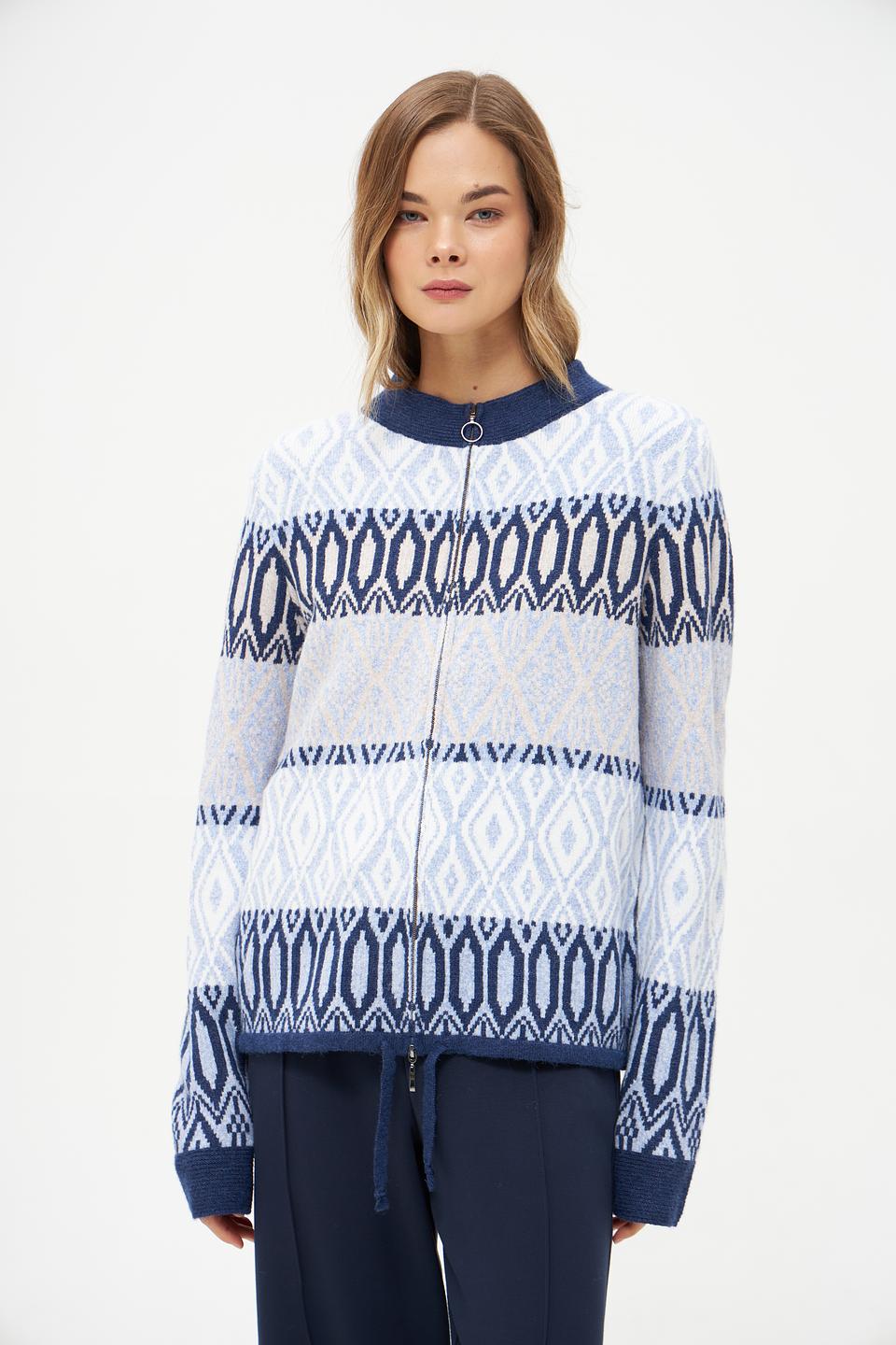 Жакет Olsen с узором голубой