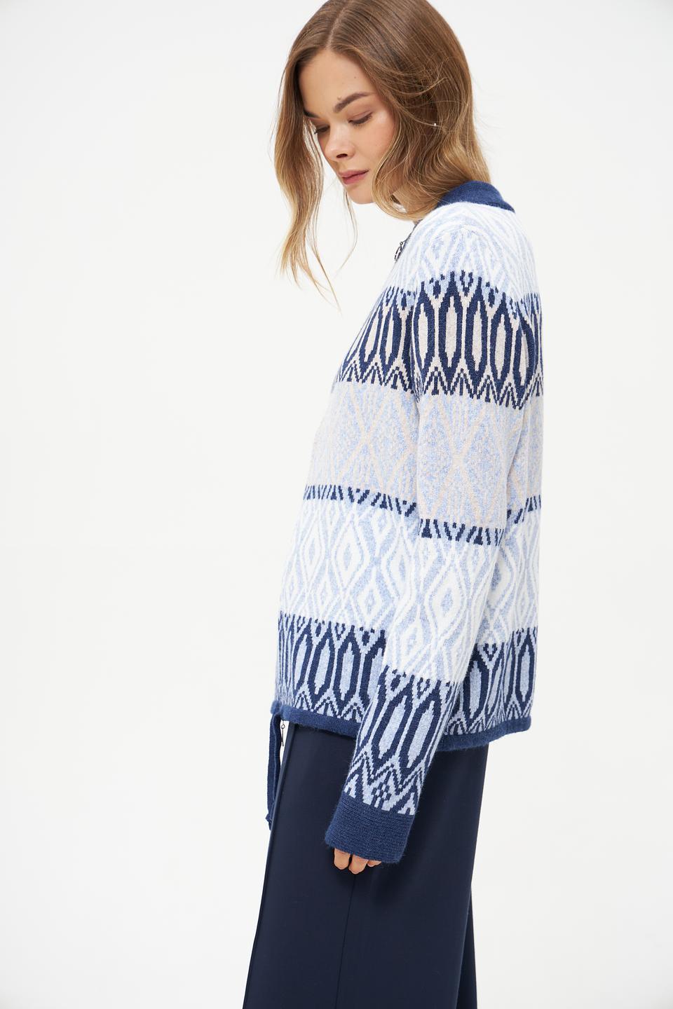 Жакет Olsen с узором голубой