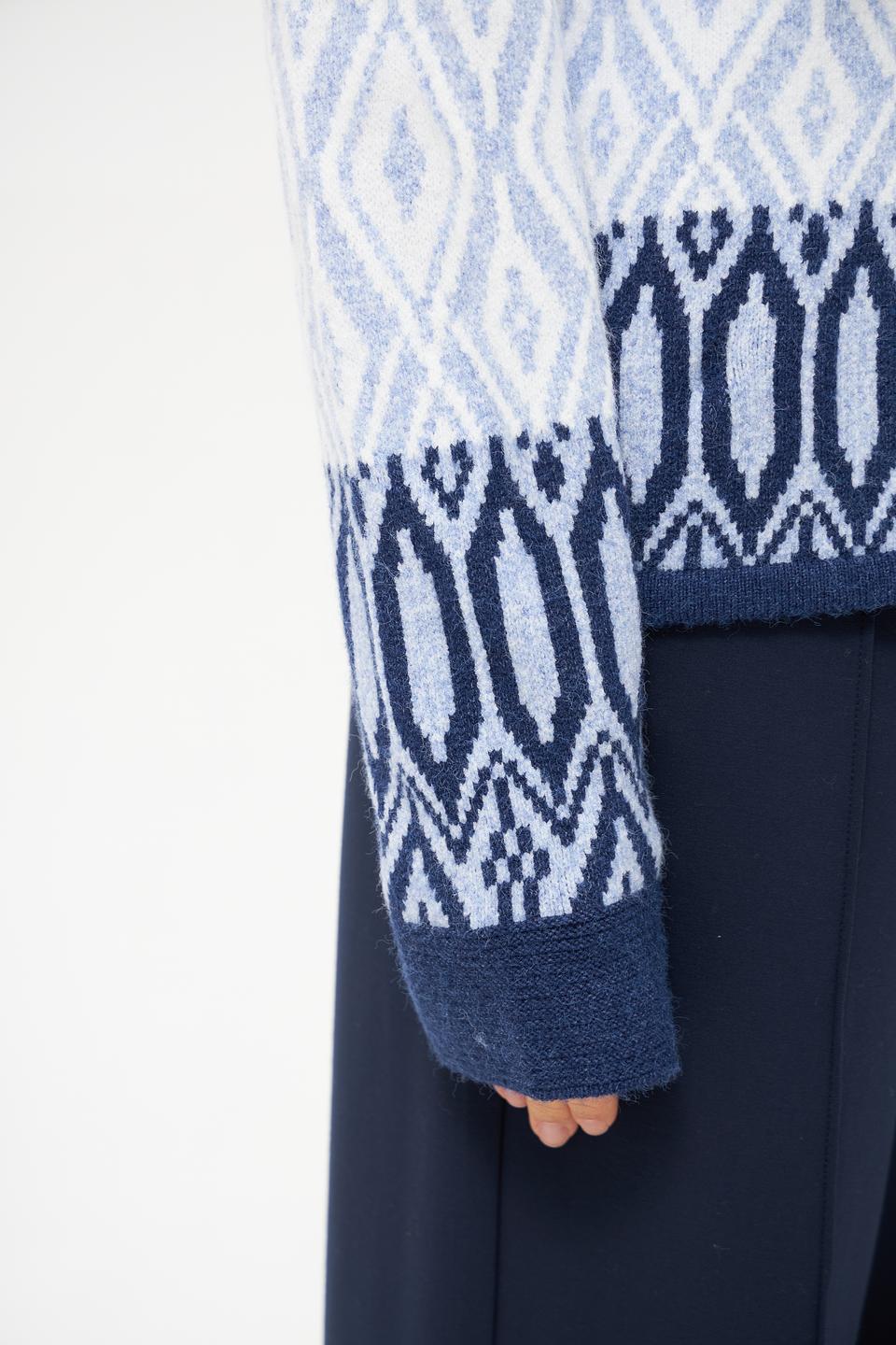 Жакет Olsen с узором голубой