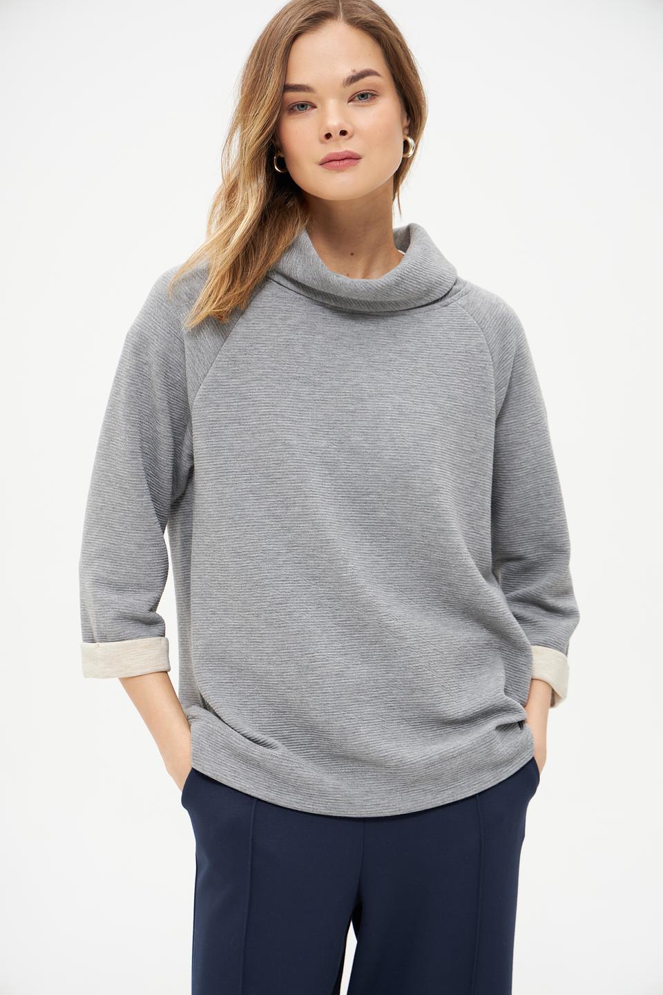 Пуловер Betty Barclay серый с рукавом 3/4