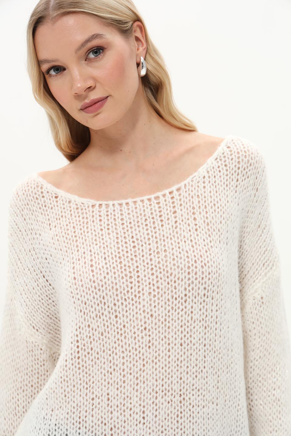 Пуловер Rich and Royal молочный