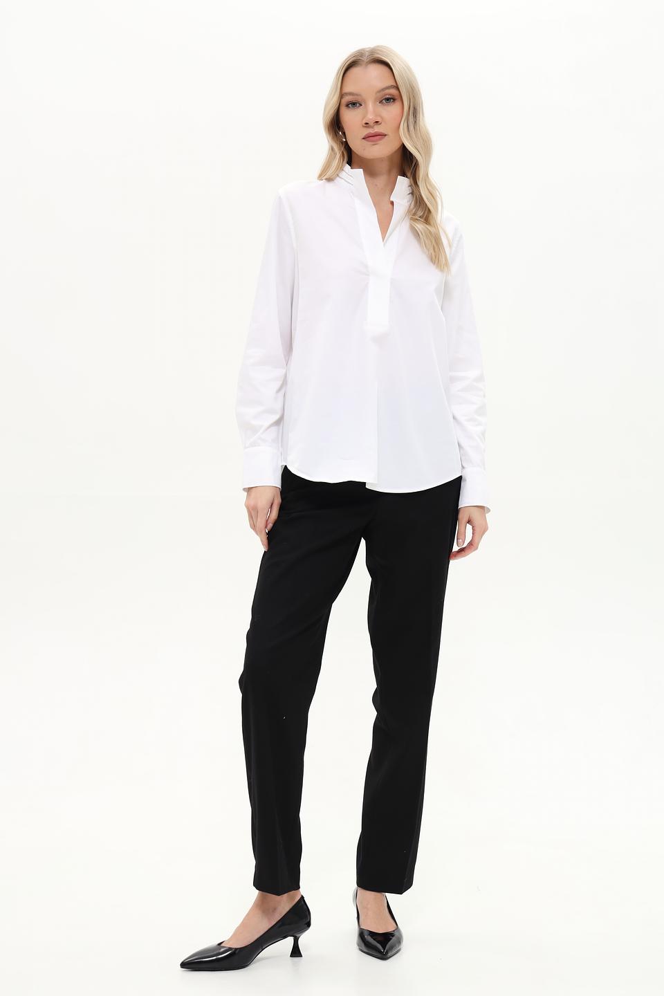 Рубашка Gerry Weber белая с воротником-стойкой