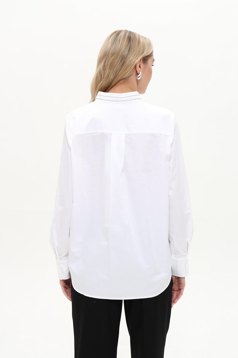 Рубашка Gerry Weber белая с воротником-стойкой