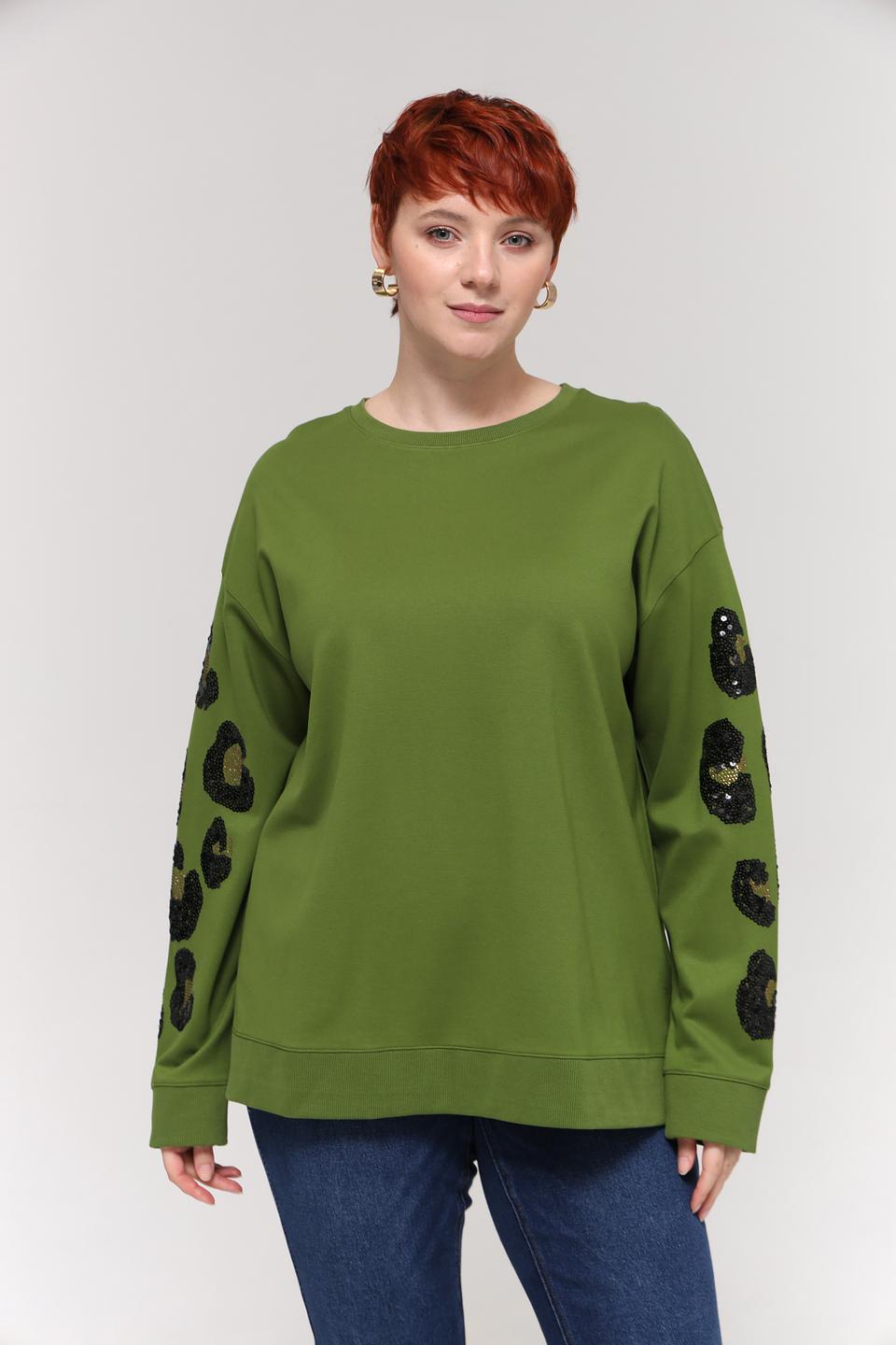 Пуловер Samoon с леопардовым принтом