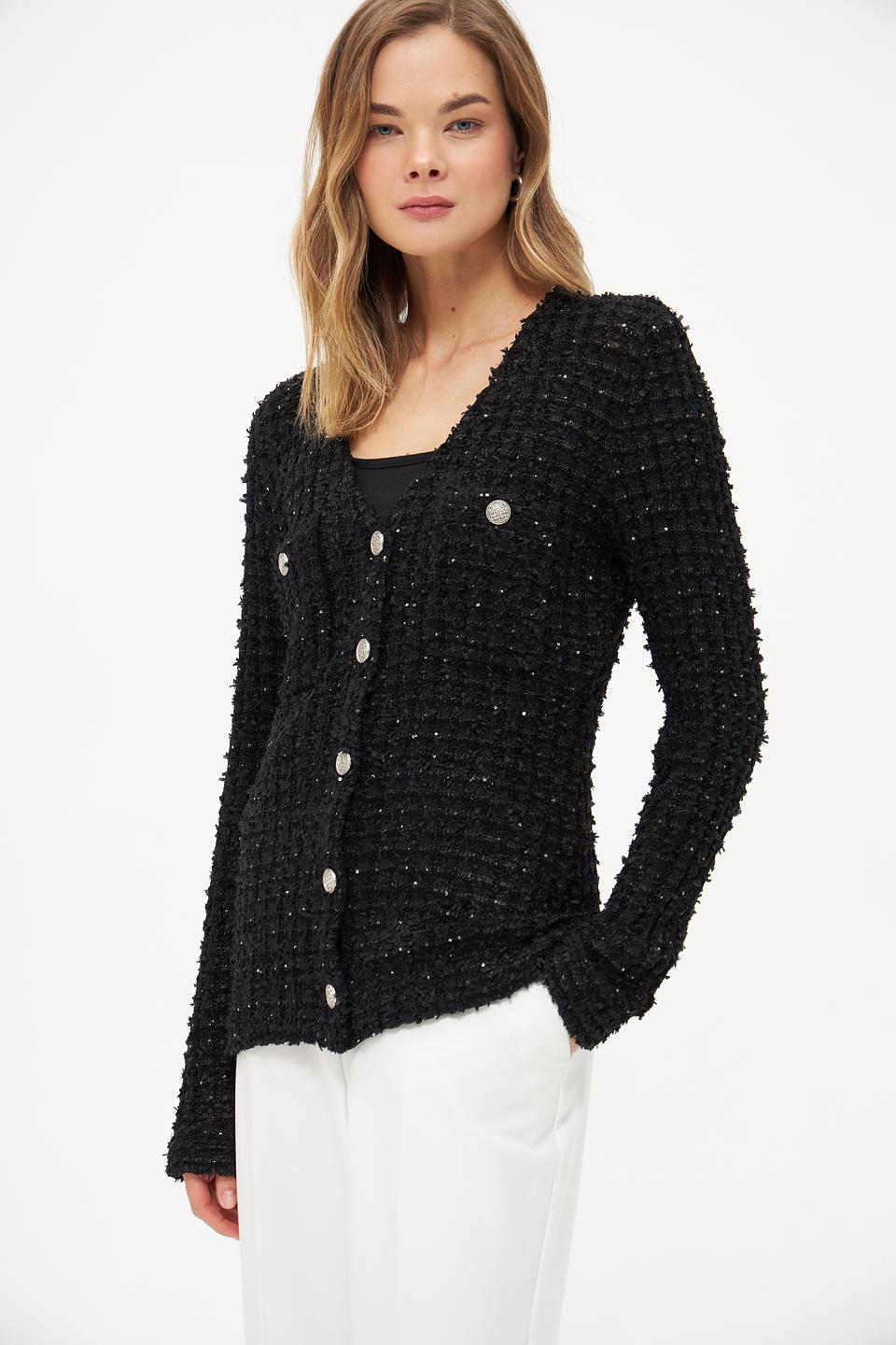 Жакет Marc Aurel чёрный с пуговицами