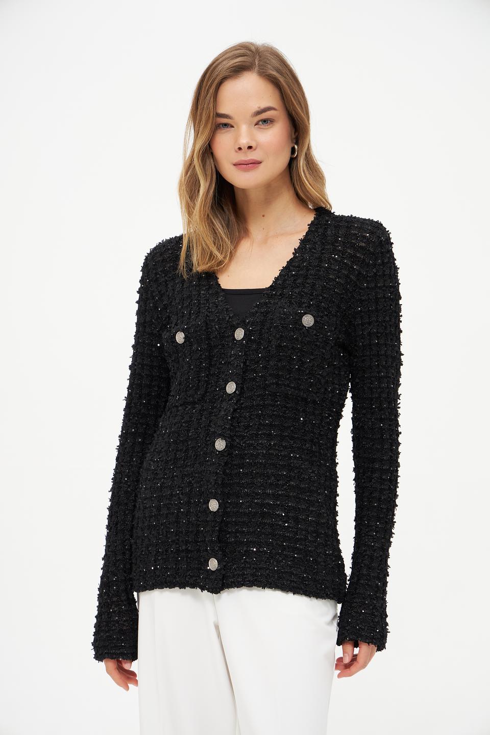 Жакет Marc Aurel чёрный с пуговицами