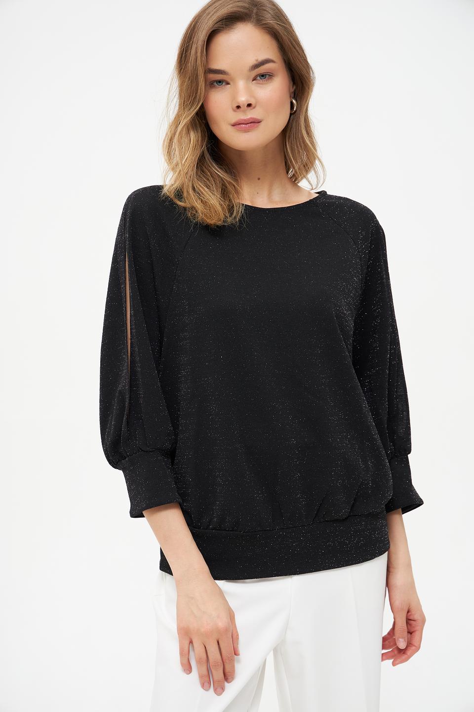 Блуза Betty Barclay чёрная с рукавами-фонариками