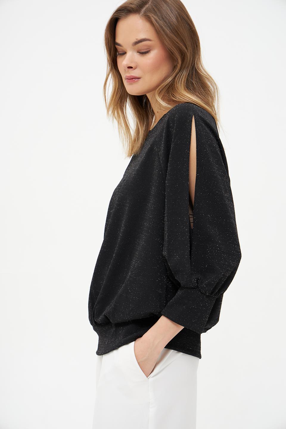 Блуза Betty Barclay чёрная с рукавами-фонариками