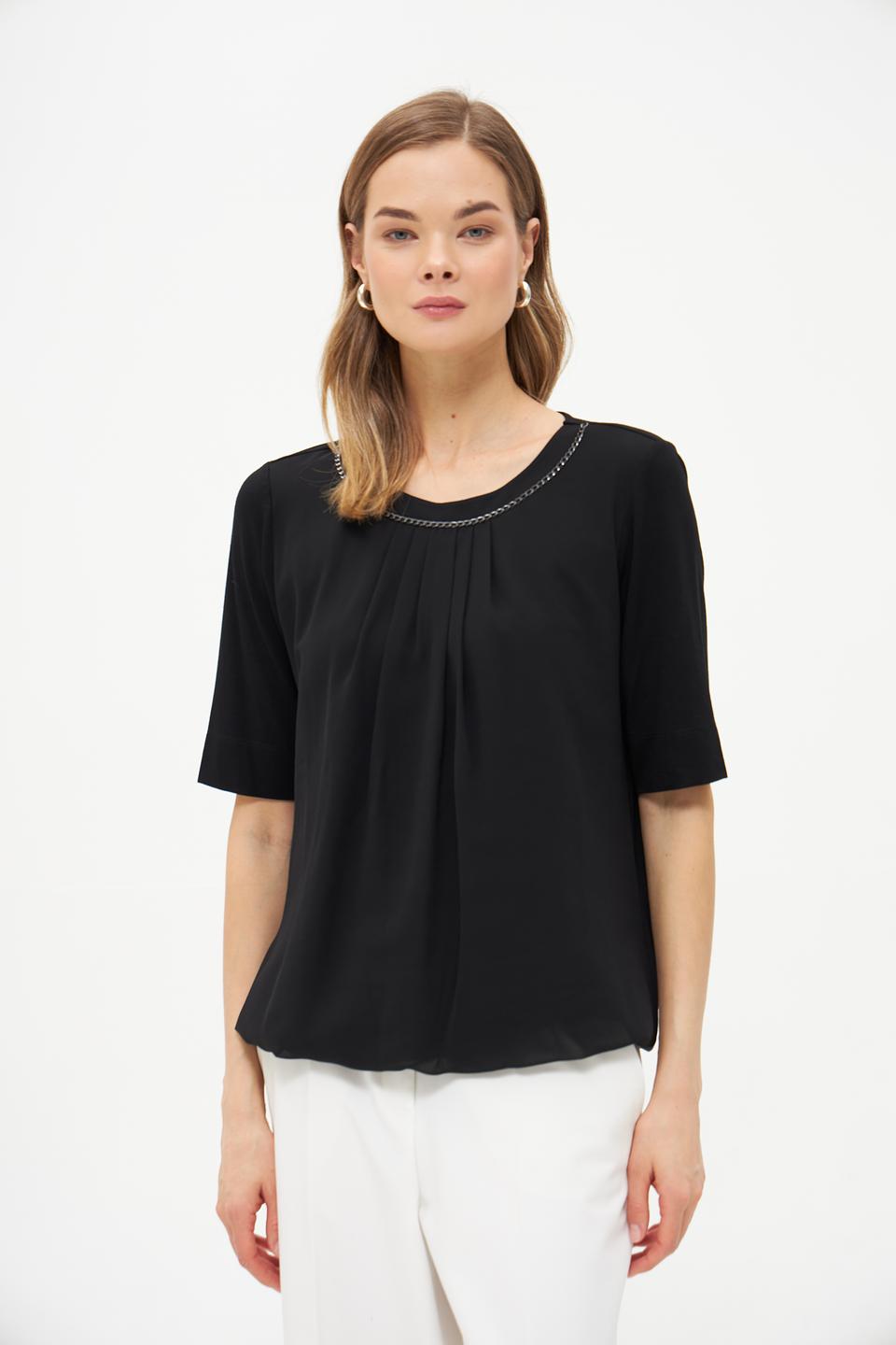 Футболка Bianca с цепью черная
