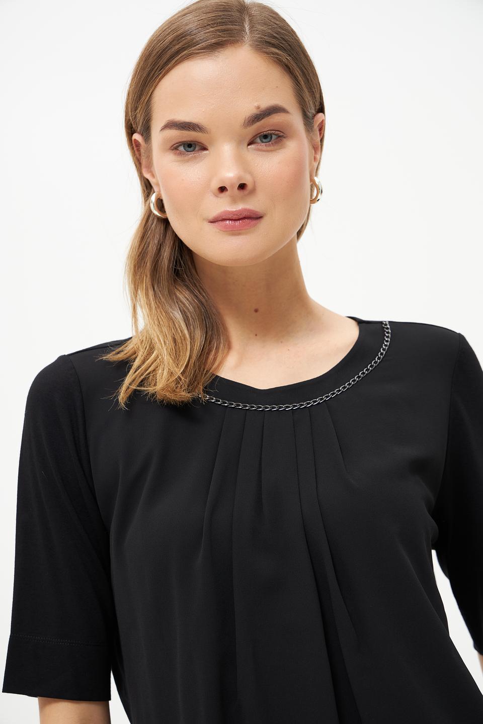 Футболка Bianca с цепью черная