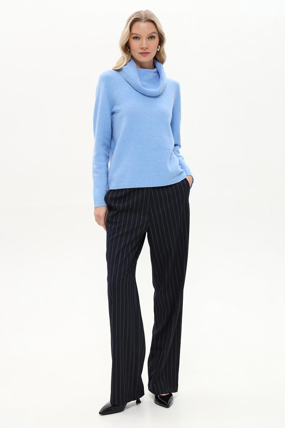 Пуловер Gerry Weber голубой с горлом