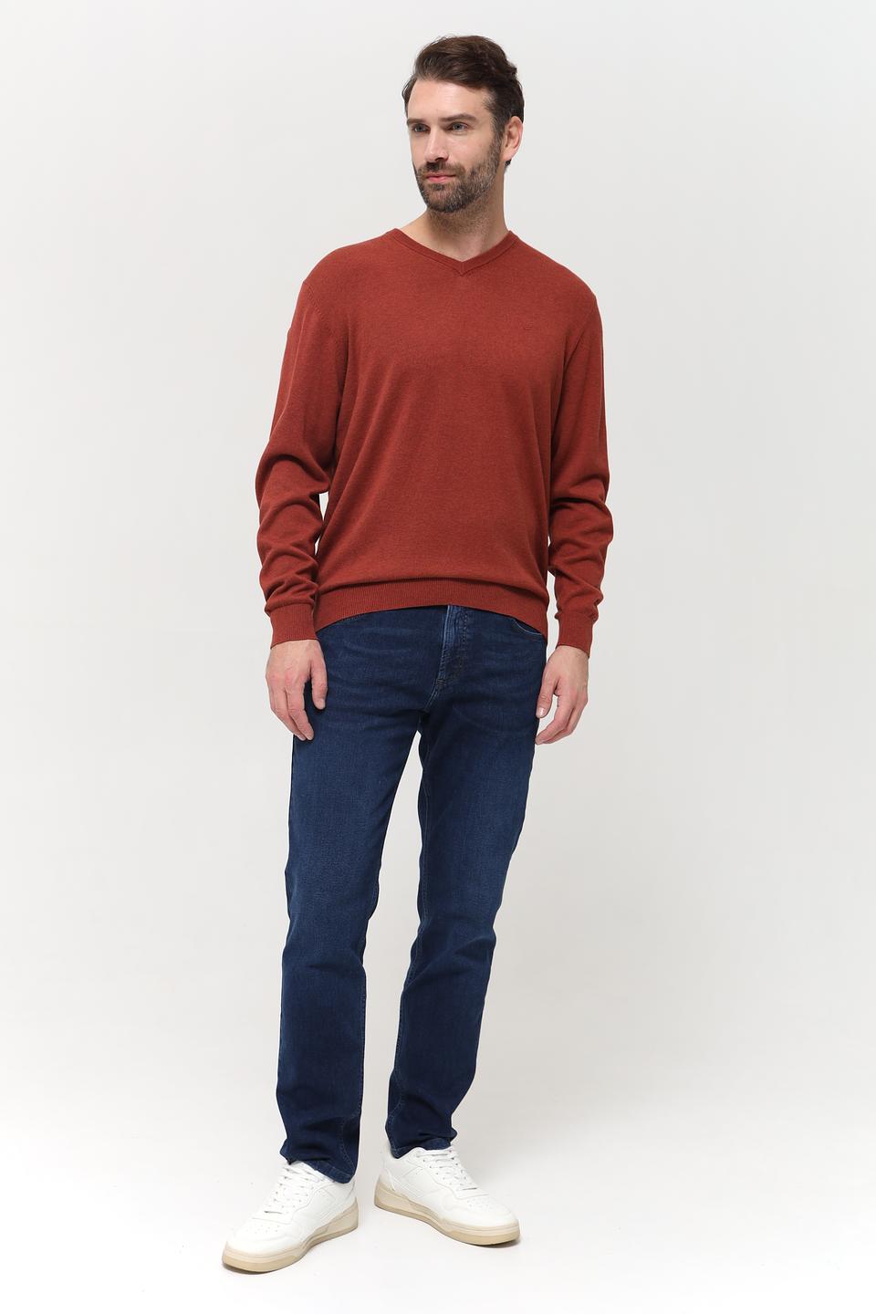 Джемпер Casa Moda V-образный рыжий