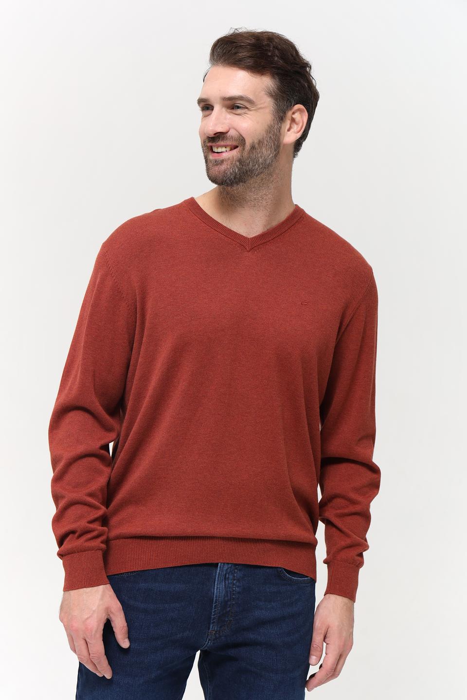 Джемпер Casa Moda V-образный рыжий