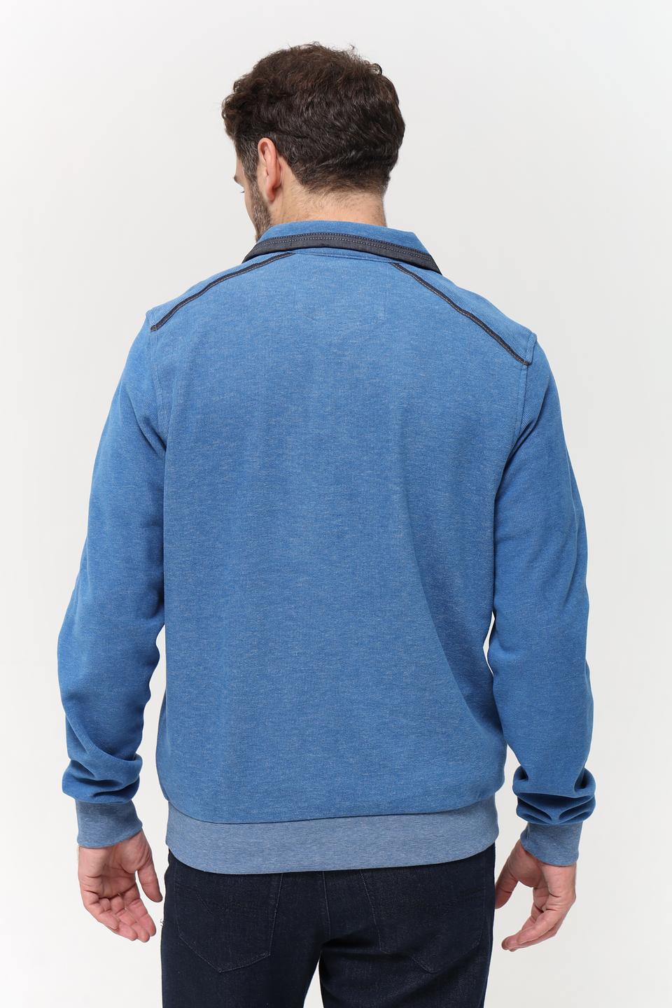 Джемпер Monte Carlo с молнией голубой