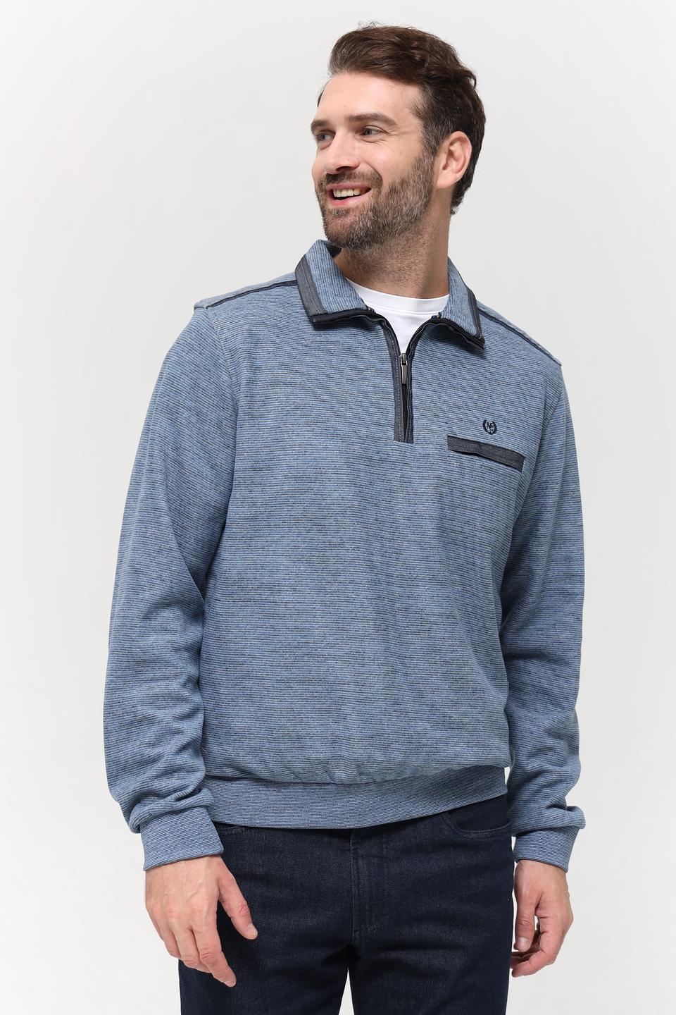 Джемпер Monte Carlo с молнией синий