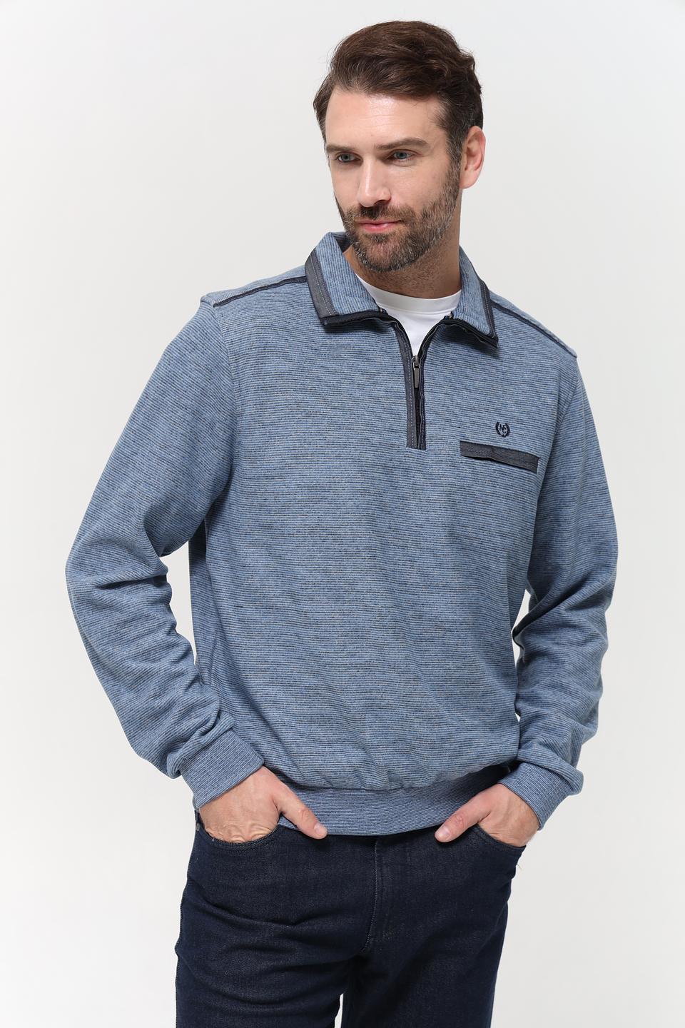 Джемпер Monte Carlo с молнией синий