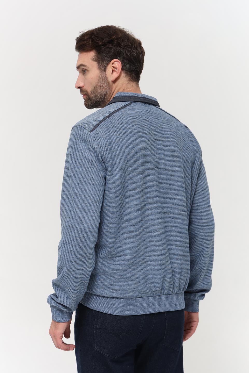 Джемпер Monte Carlo с молнией синий