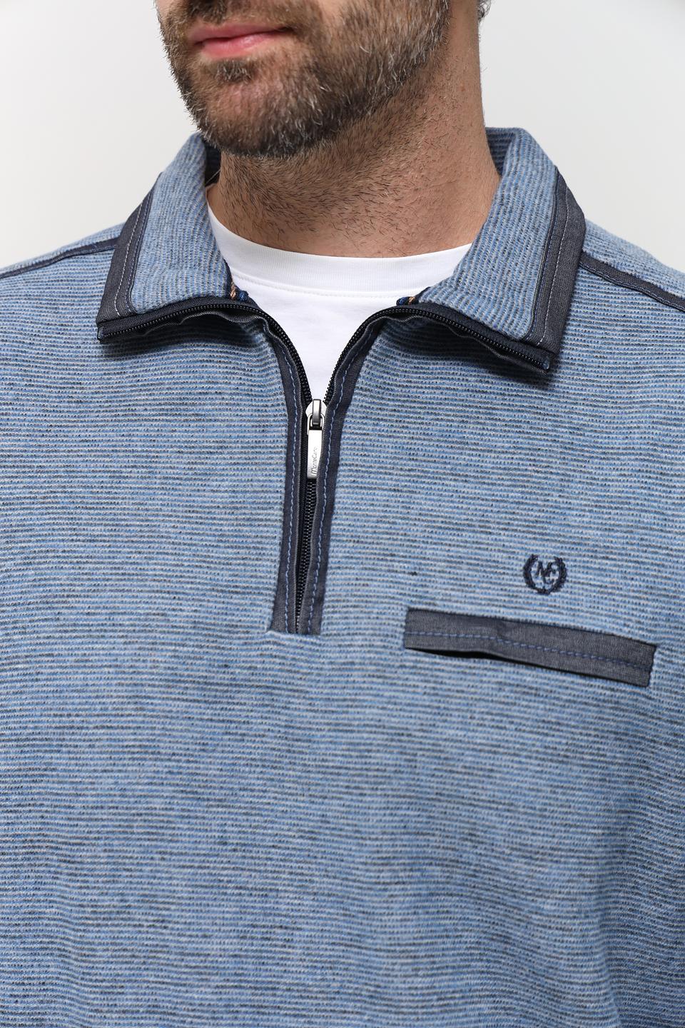 Джемпер Monte Carlo с молнией синий