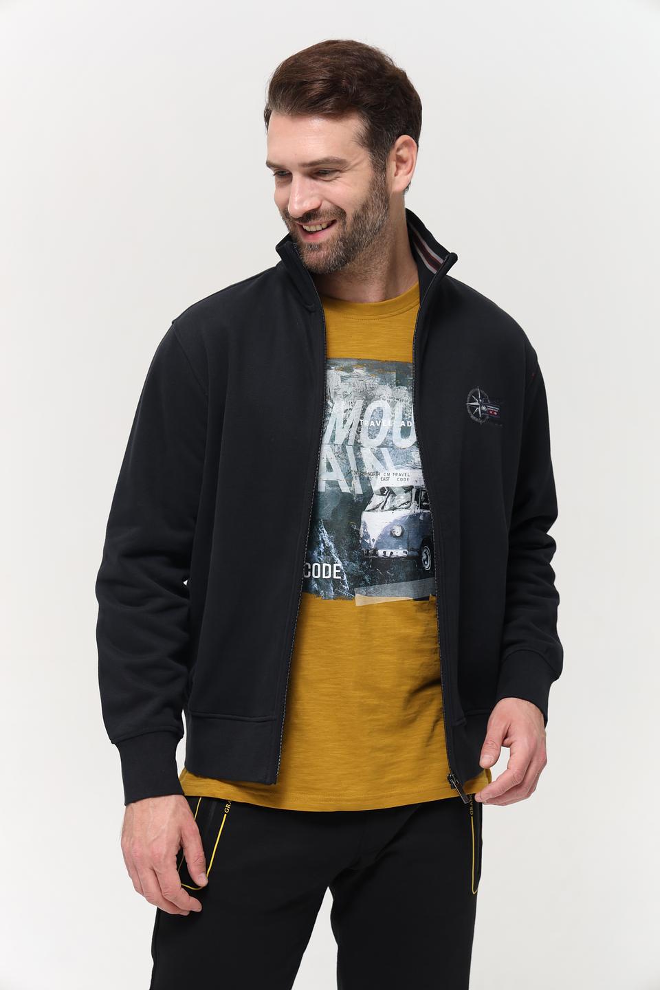 Кардиган Granchio чёрный на молнии