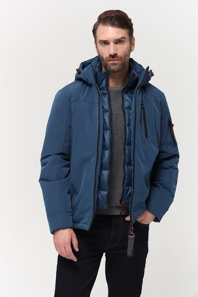 Куртка District мужская синяя стеганая