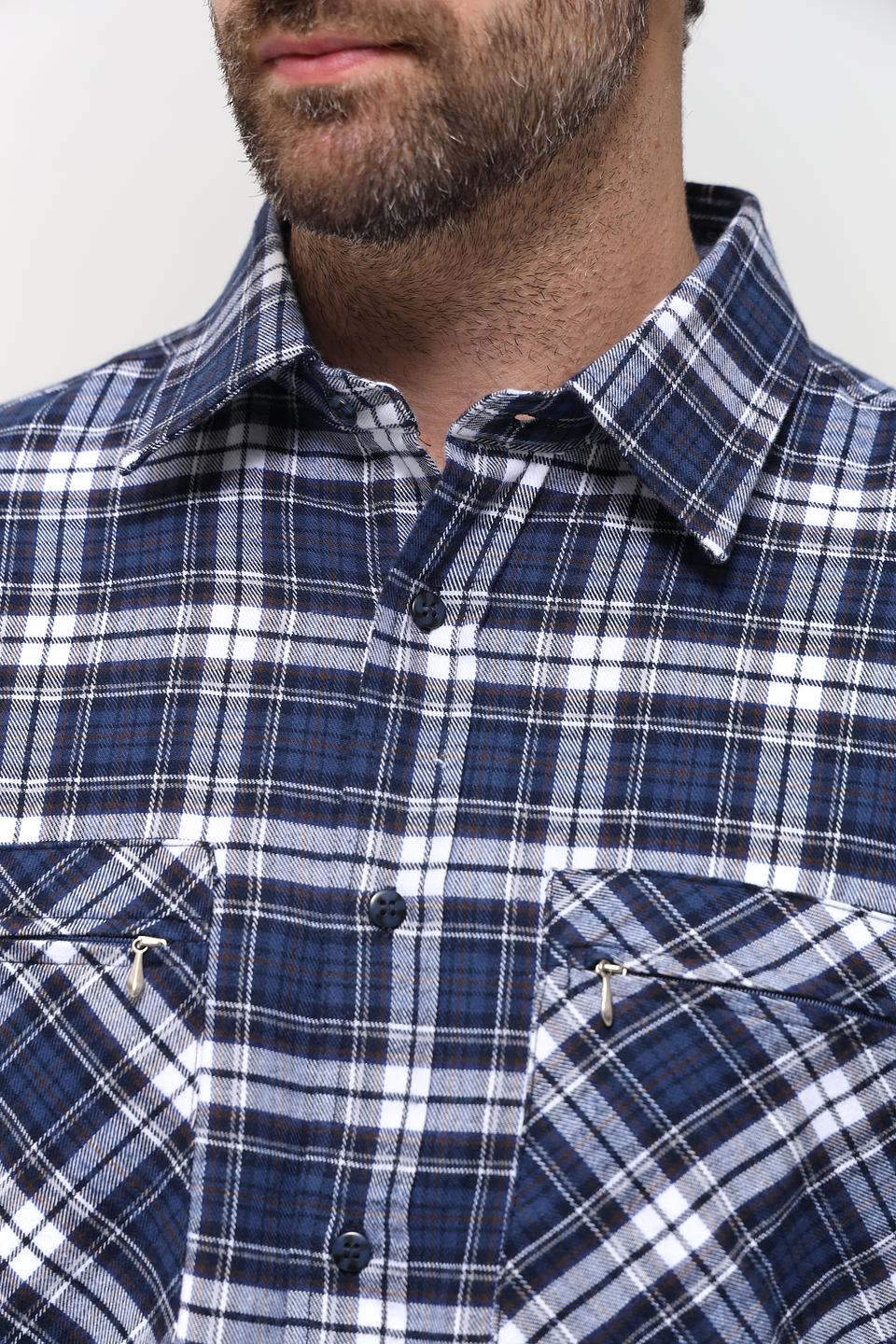 Рубашка Sea Barrier в клетку синяя