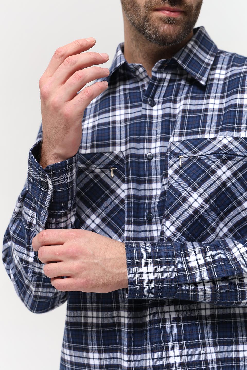 Рубашка Sea Barrier в клетку синяя