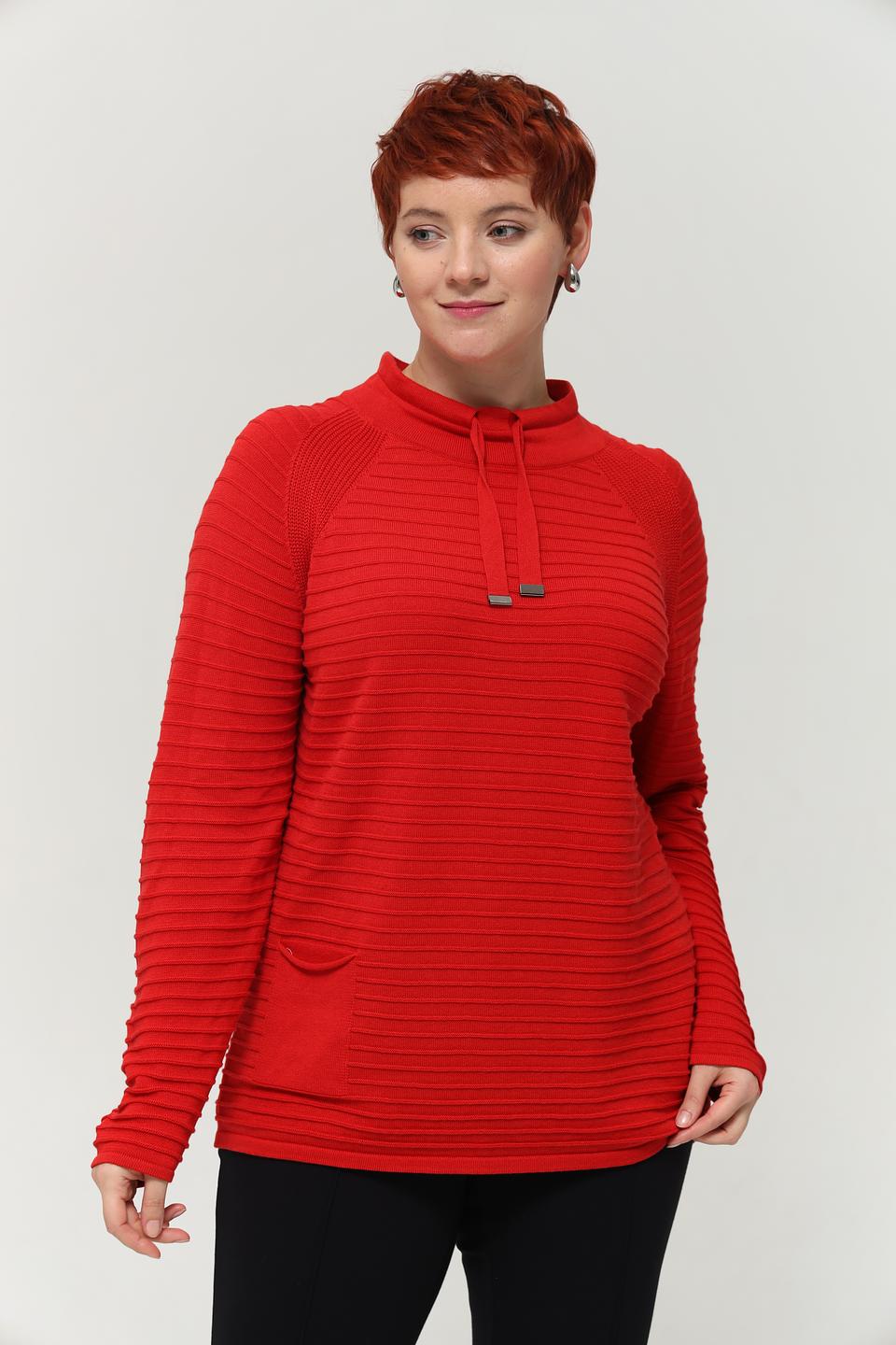 Пуловер Lebek с воротником-стойкой