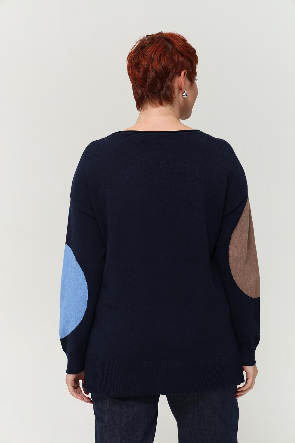 Пуловер Via Appia с кругами синий