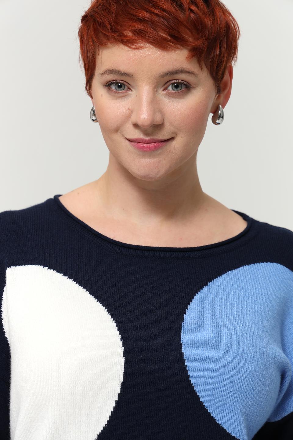 Пуловер Via Appia с кругами синий