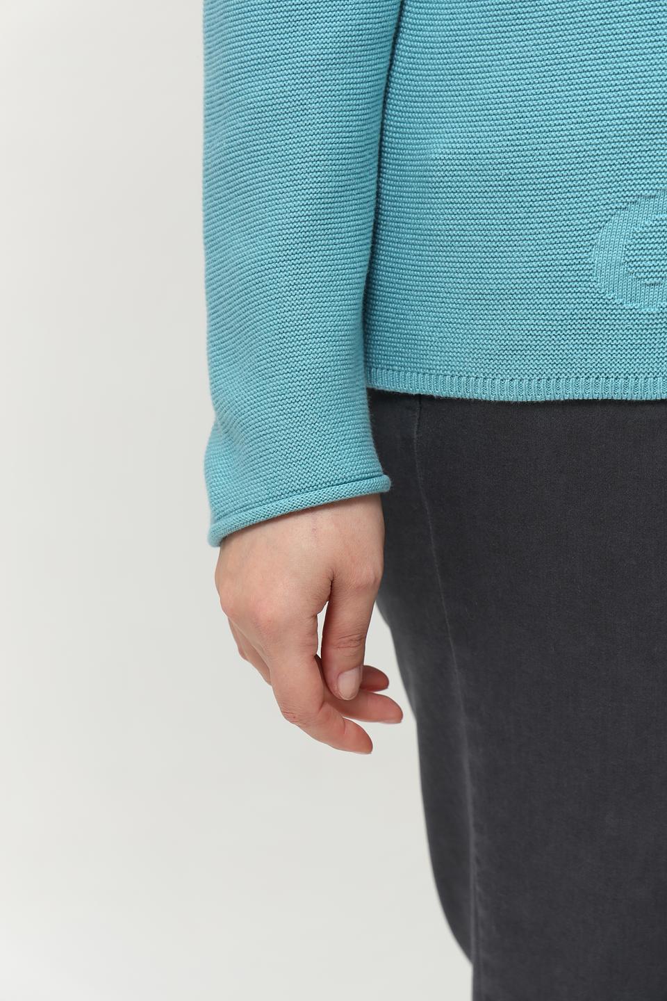 Пуловер Rabe collection бирюзовый с узором