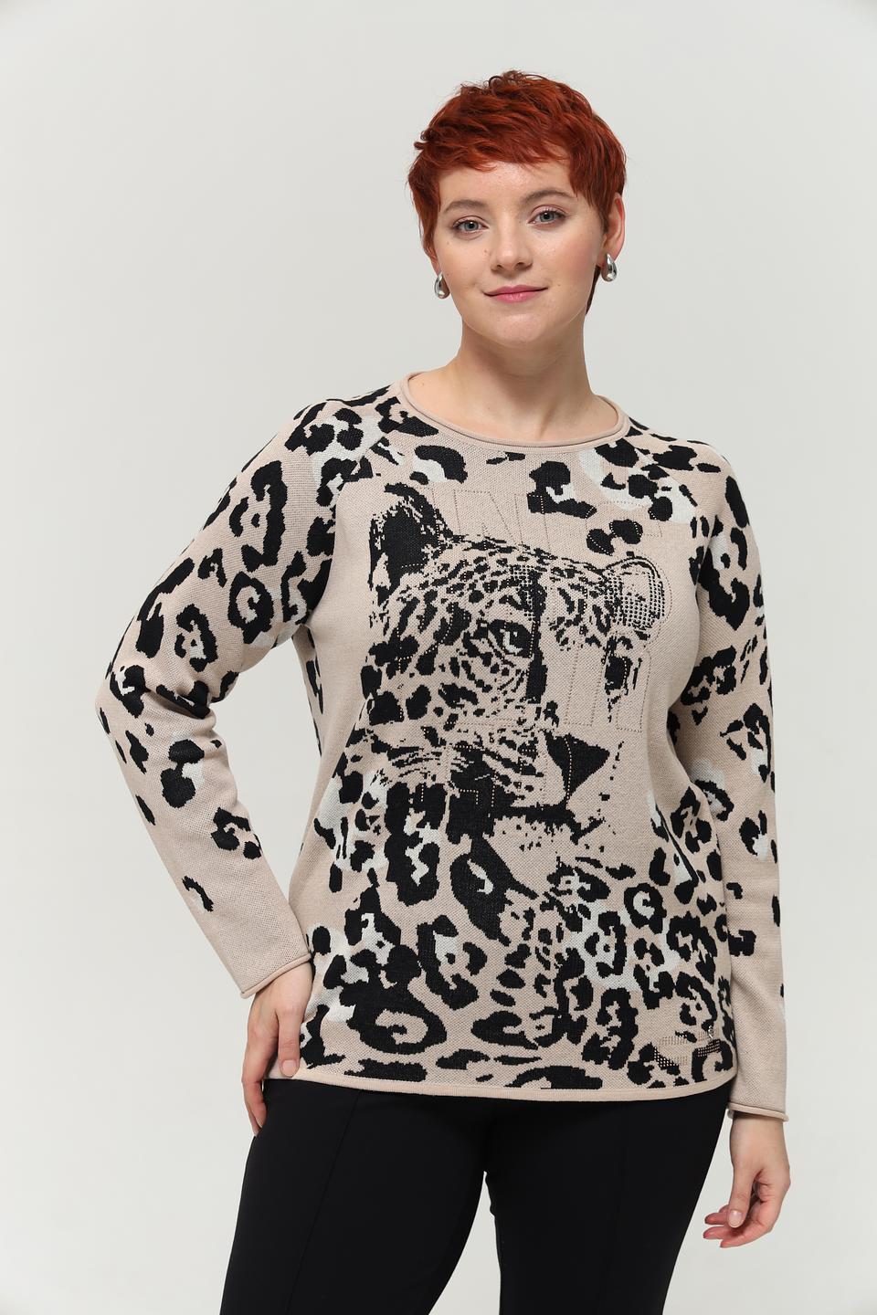 Пуловер Rabe collection с леопардовым принтом