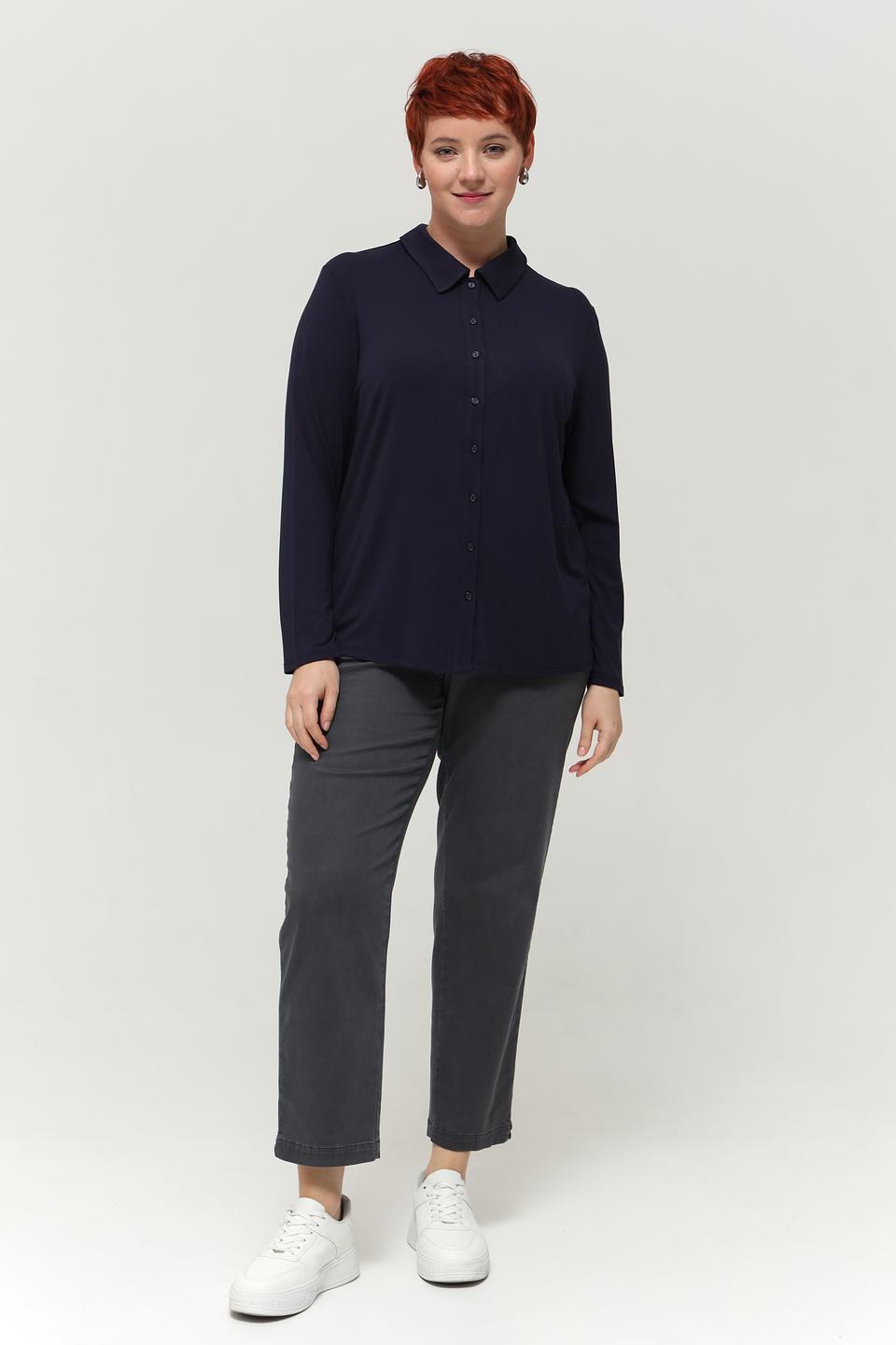 Рубашка Lebek с длинным рукавом, темно-синяя