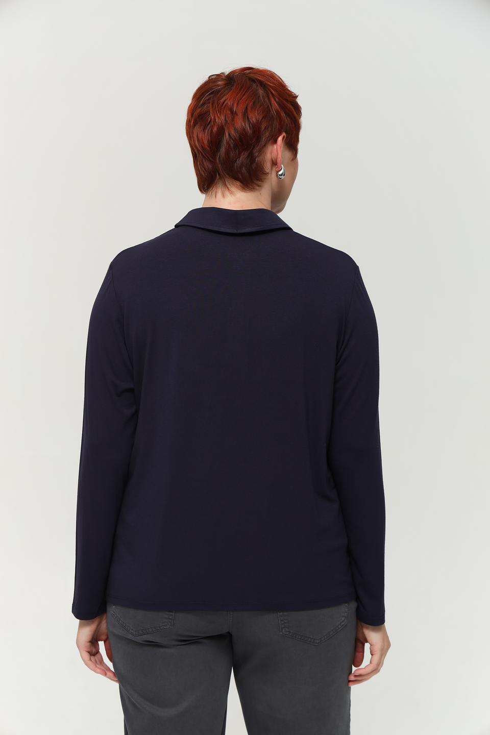 Рубашка Lebek с длинным рукавом, темно-синяя