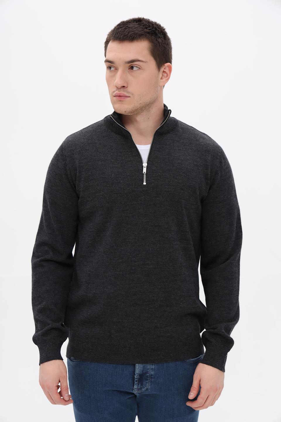 Джемпер Seidensticker с молнией серый