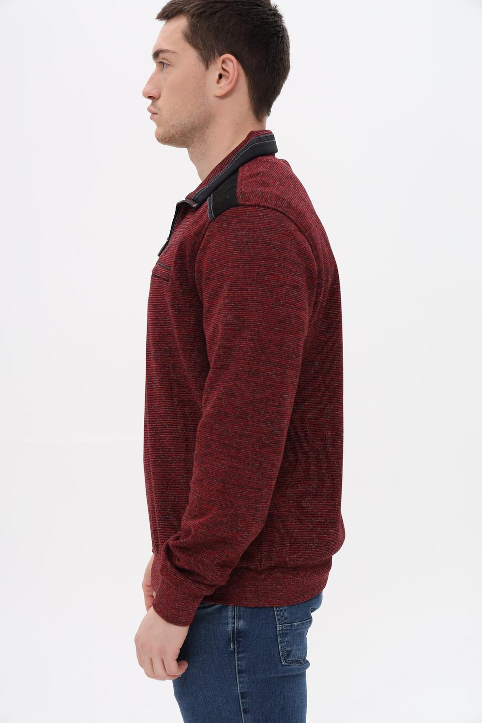 Джемпер Monte Carlo с молнией бордовый