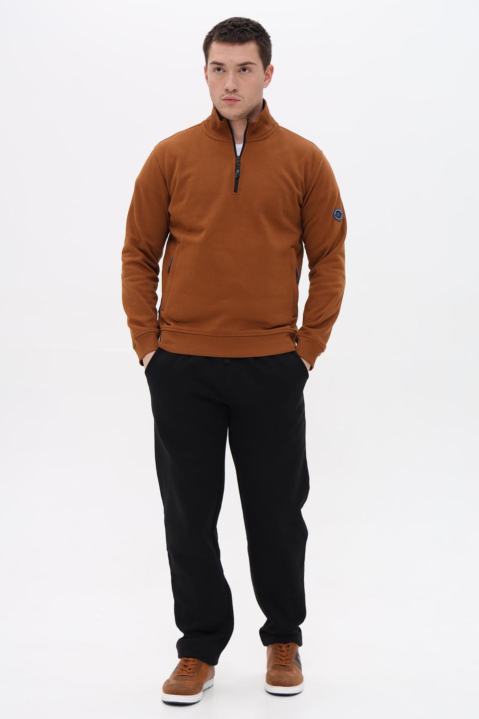 Джемпер Sea Barrier с молнией коричневый