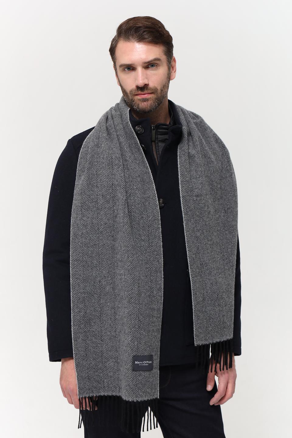 Шарф Marc O Polo в клетку серый