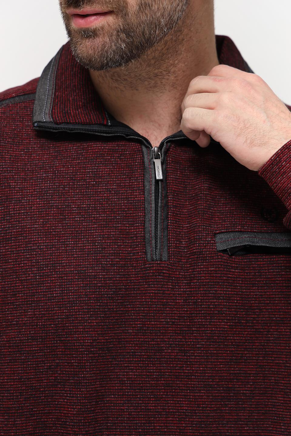 Джемпер Monte Carlo с молнией бордовый