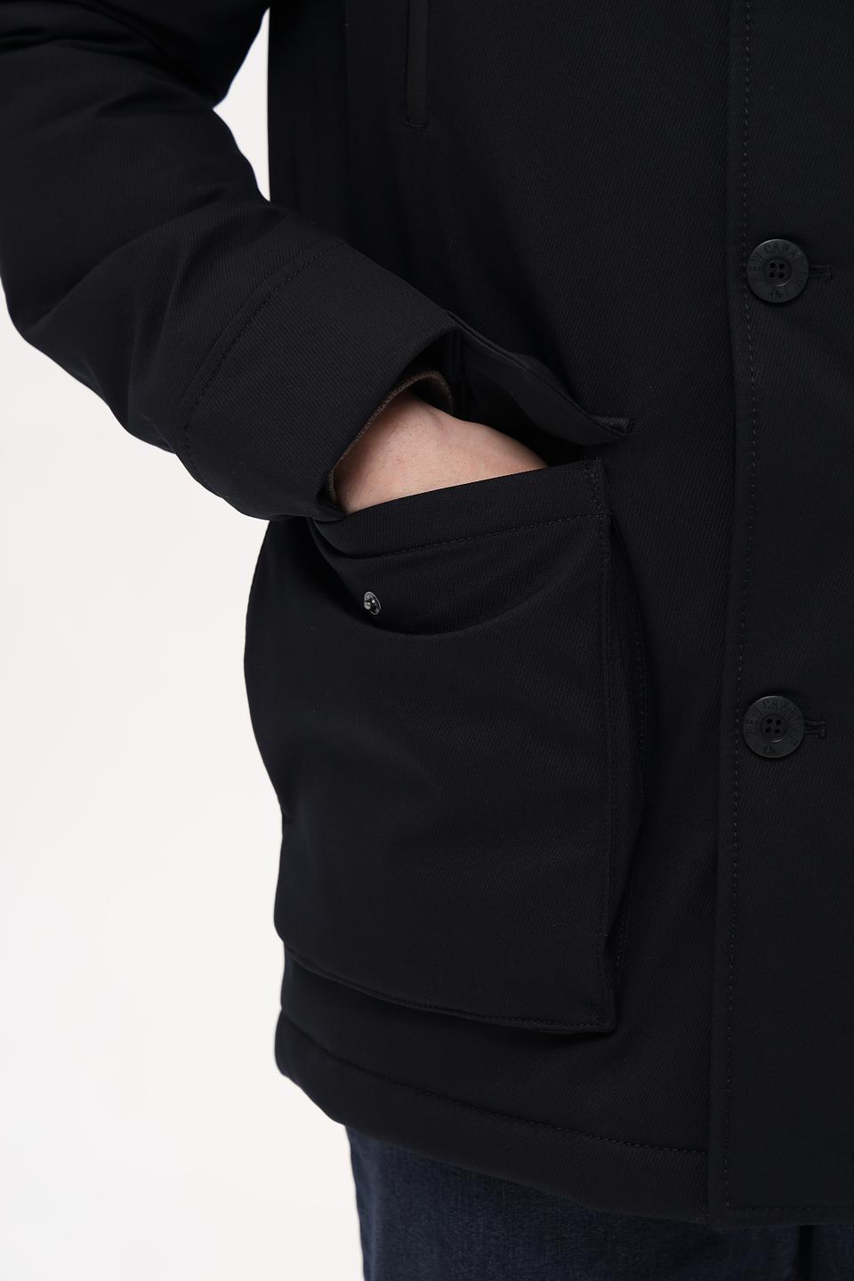 Куртка New Canadian чёрная с мехом