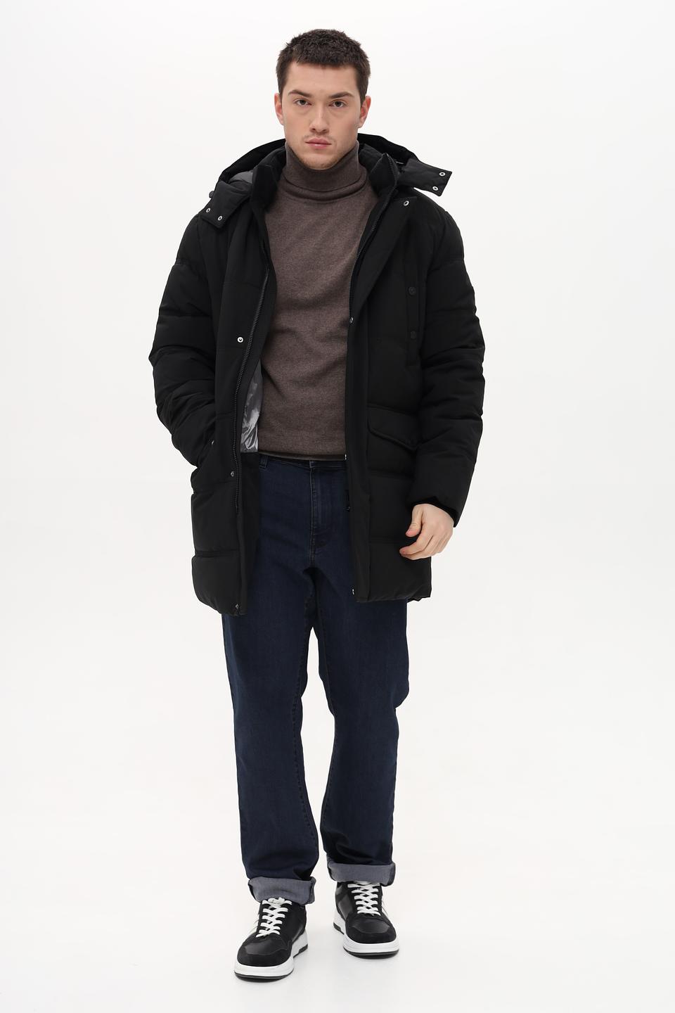 Пальто New Canadian чёрное стеганое