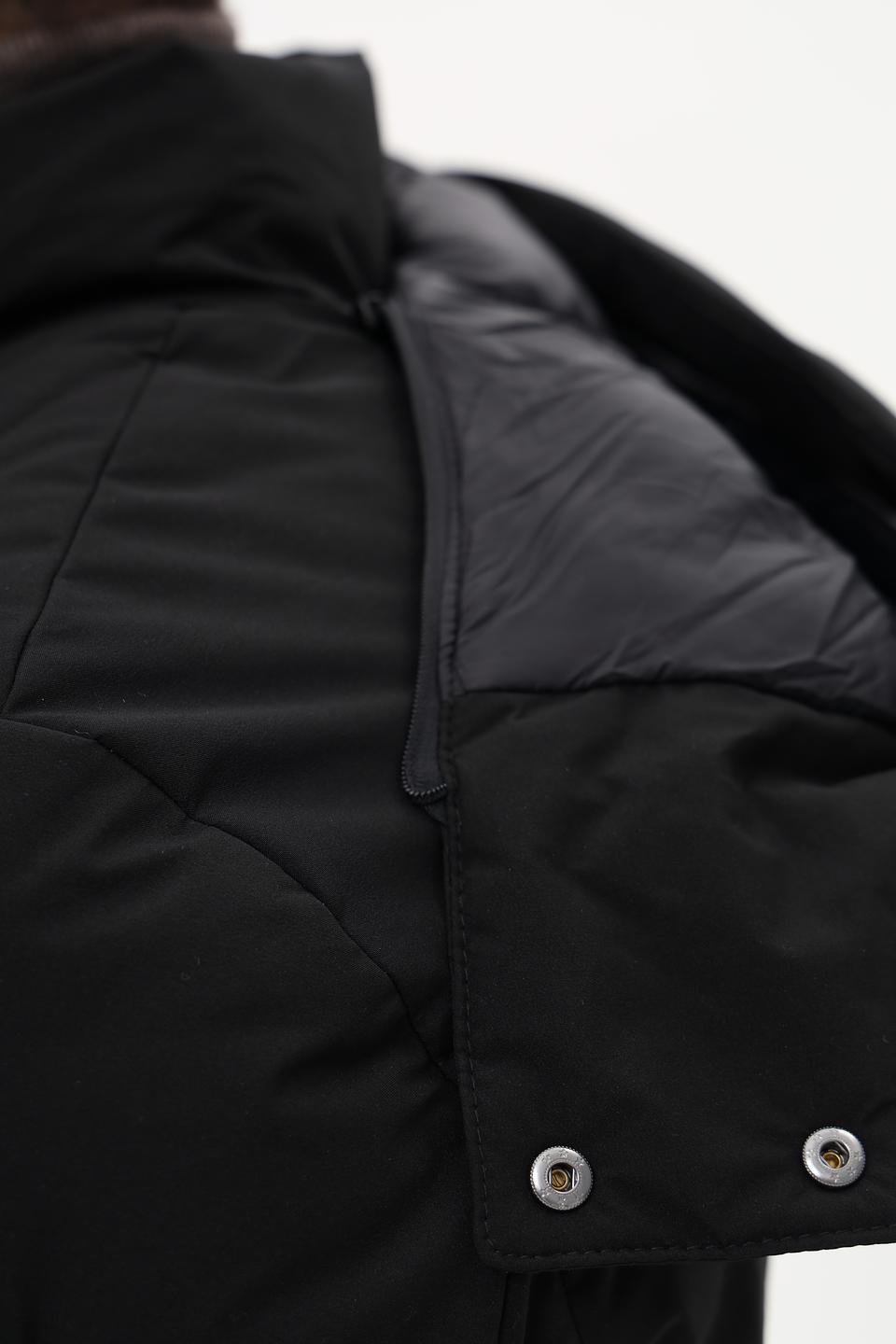 Пальто New Canadian чёрное стеганое