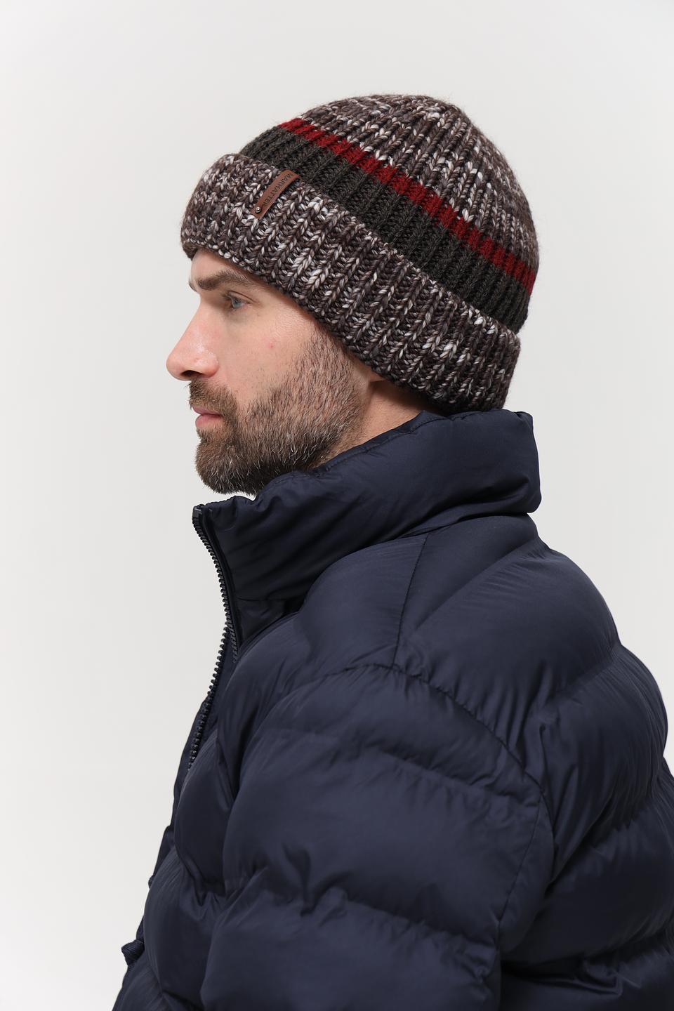 Шапка Marhatter мужская меланж с полосками